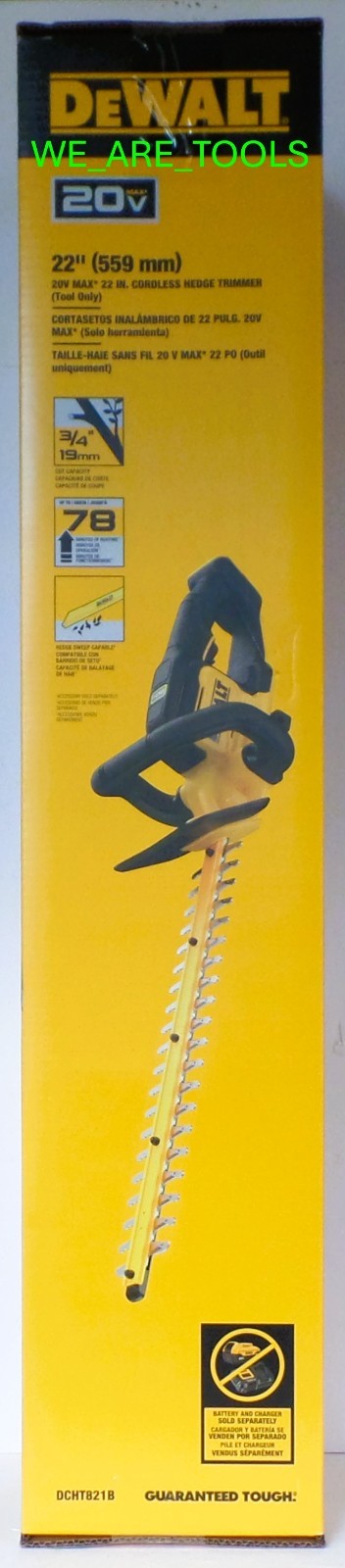 Dewalt 20V MAX DCHT821B 22″ Cordless Battery Hedge Trimmer 20 Volt Boxed