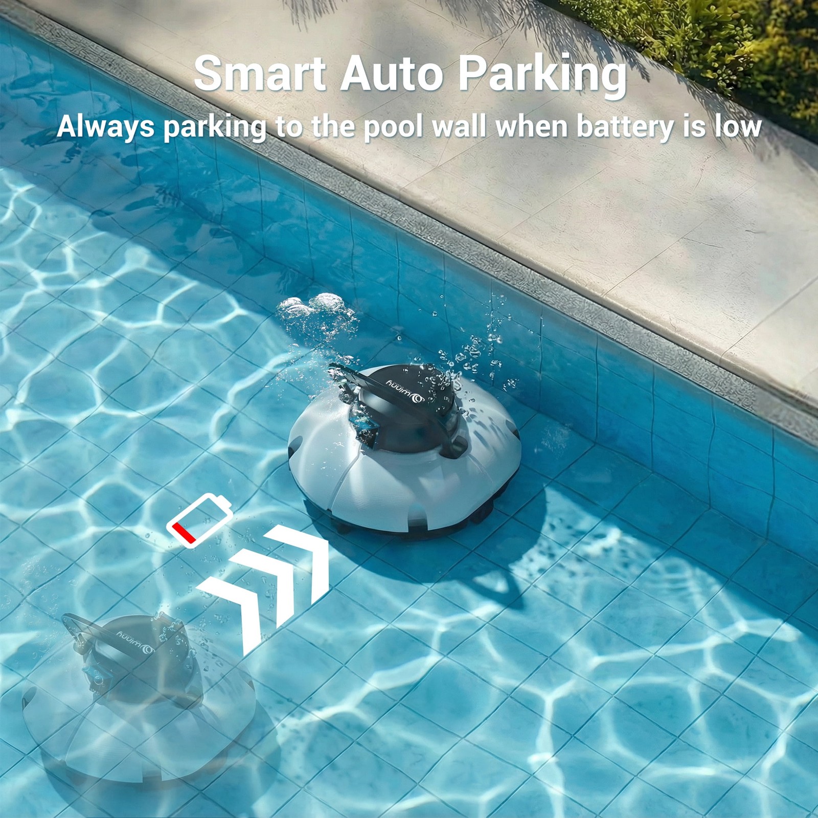 WYBOT Cordless Robotic Pool Cleaner with Dual-Layer Filtration, 80-Min Runtime,