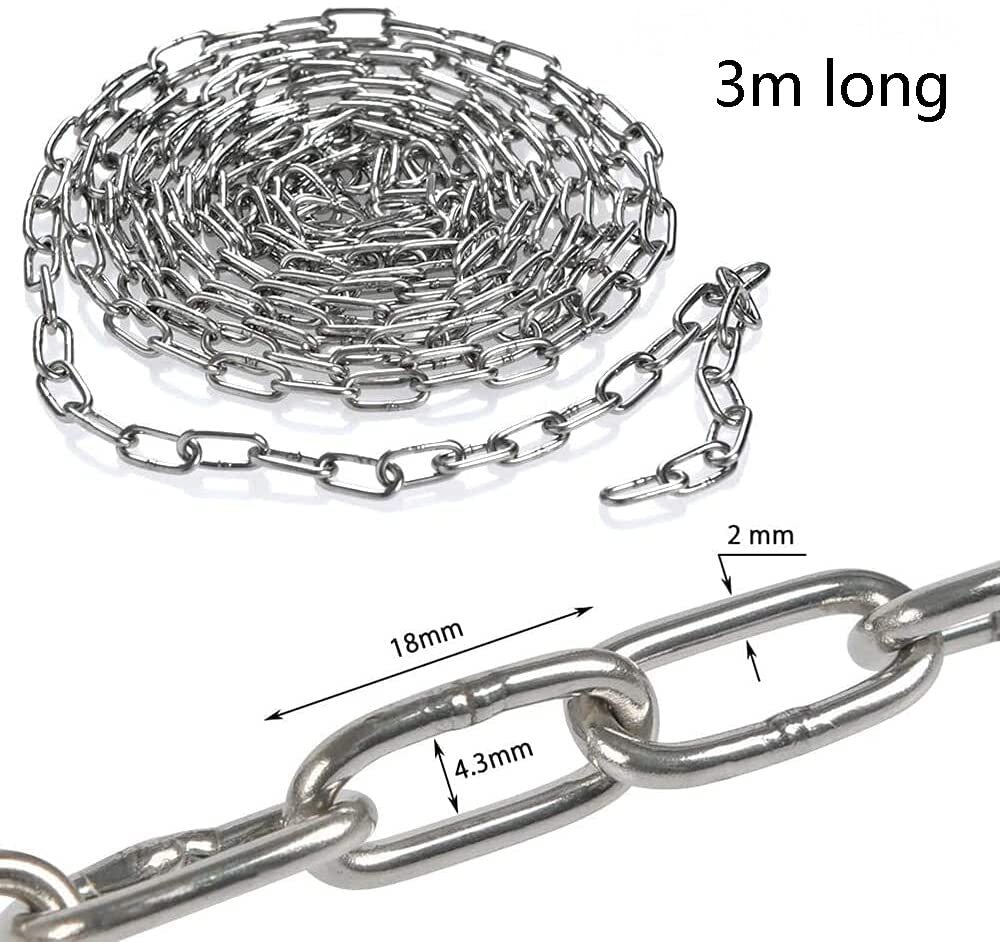SUS304 Stainless Steel Chain Metal Chain Link Chain Small Light Duty Chain Ut