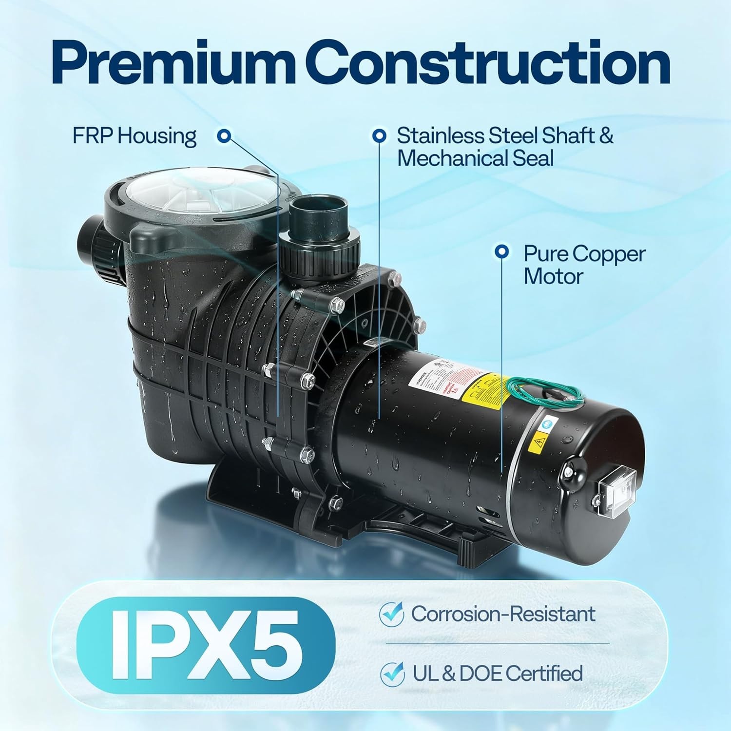 Dual Voltage Pool Pump | 115V/230V Energy Efficient