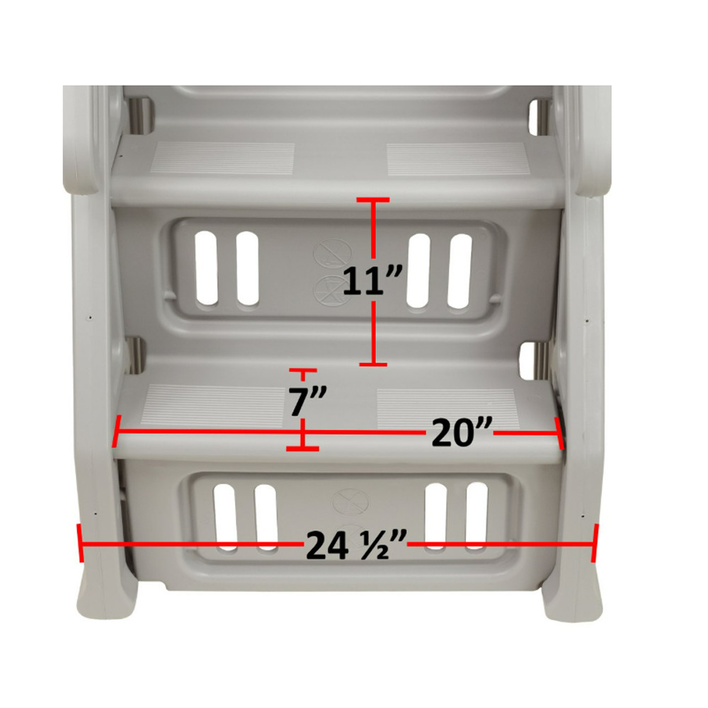 VinylWorks AF-T Above Ground Swimming Pool Step & Ladder Entry System – Taupe