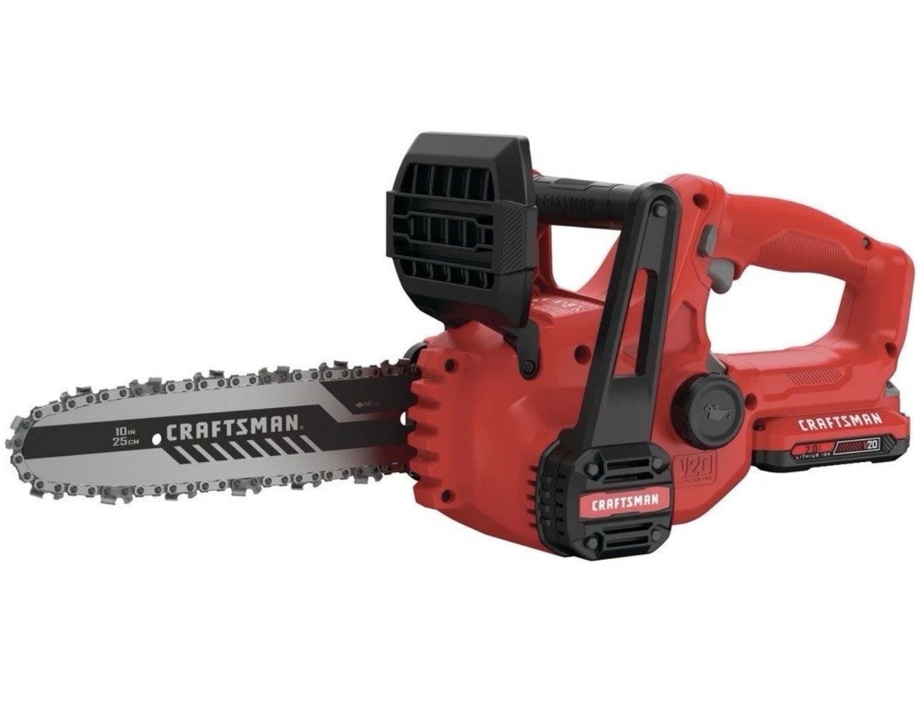 Craftsman CMCCS610B Brushless V20 Cordless Chainsaw 10″ Red Versatrack