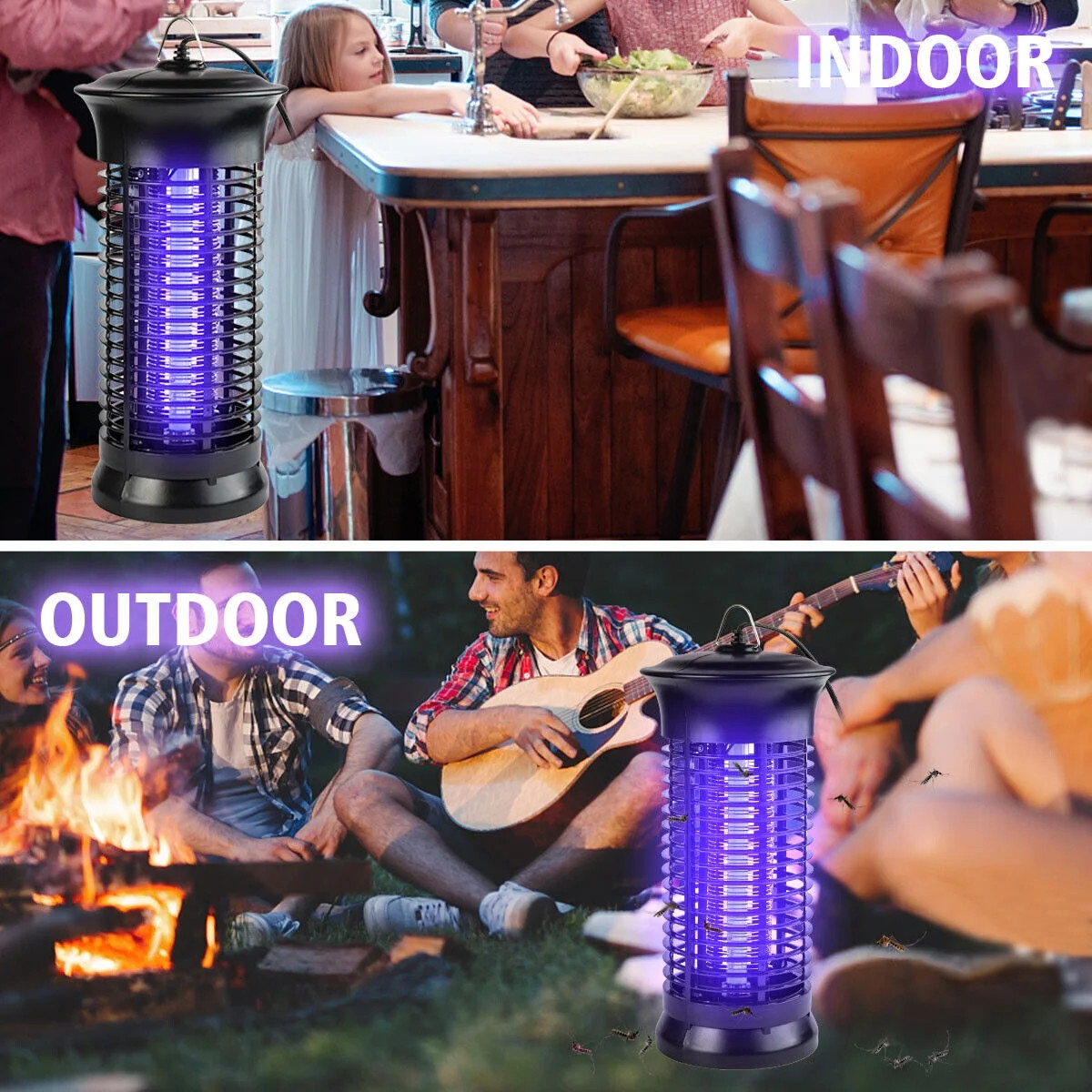 Electric Bug Fly Trap, Pest Control Zapper, Insect Killer, LED Lamp
