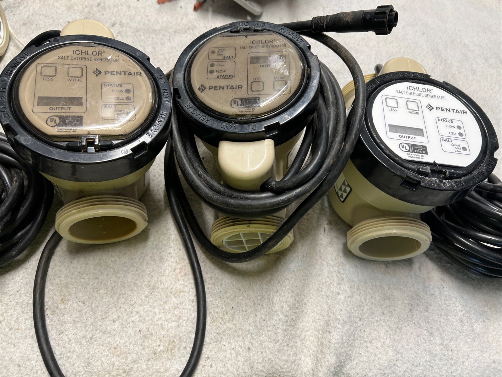 3 Pentair Ichlor 30 Salt Chlorine Generator (Cells Only). Parts Only Read