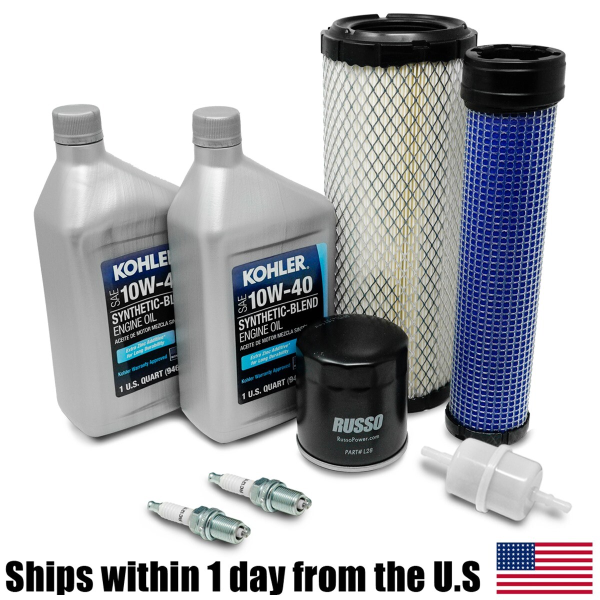 Tune Up Kit SAE 10W-40 for Kohler Command Twin 23 25 27hp Zero Turn 25 789 01-S