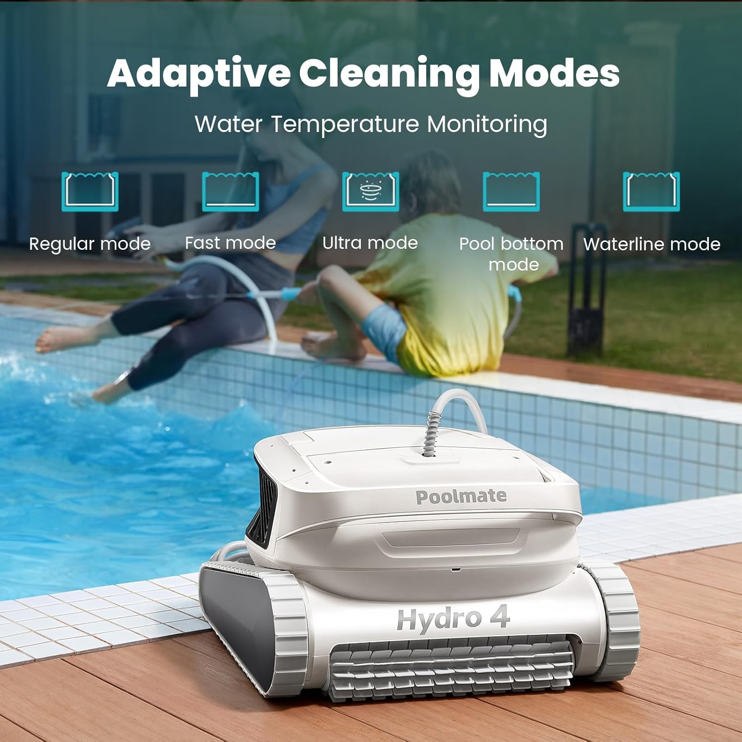 Chasing Hydro 4 Inground Pool Vacuum Cleaner | 50ft Corded for Floor, Wall Clean