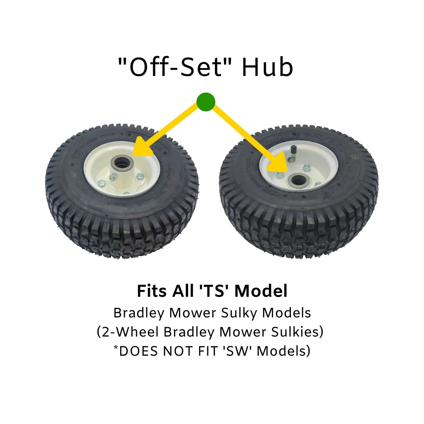2-PK Havener Enterprises Wheel/Tire For 2-Wheel Bradley Mower “TS” Sulky Models