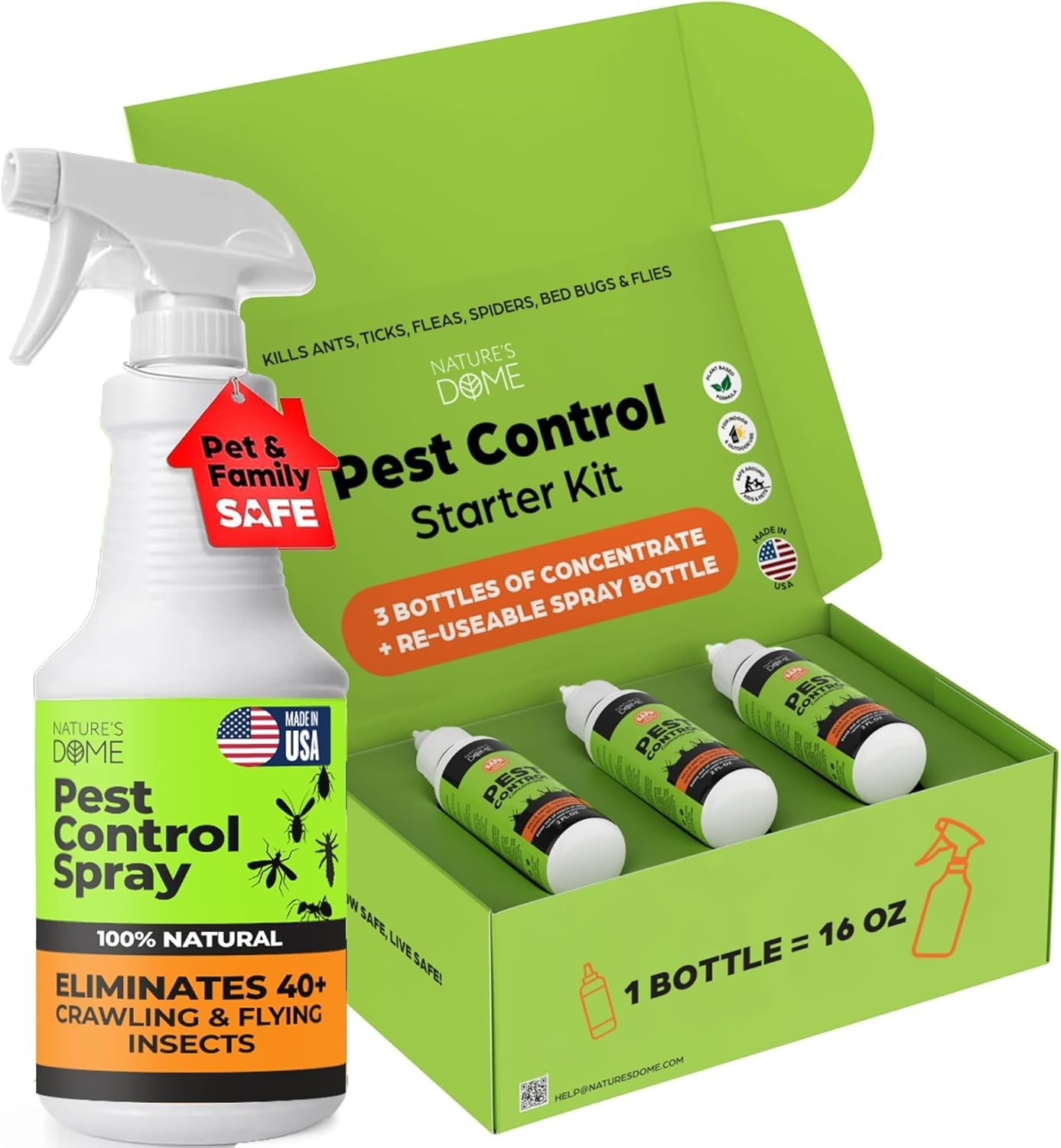 Eliminate Pests Easily: 3 Pack Citrus Spray with Reusable Sprayer – 48 Oz Total