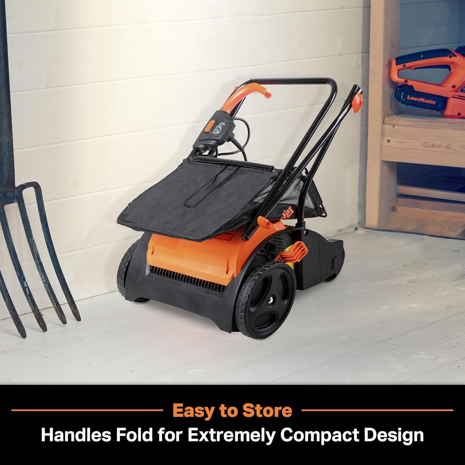 Dual-Function Scarifier/Dethatcher with Adjustable Height & Collection Bag