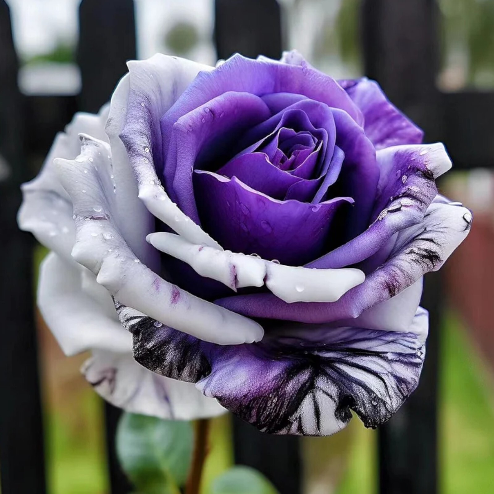 20pcs Rare Purple and White Twin Rose Seeds – Captivating Garden Contrasts