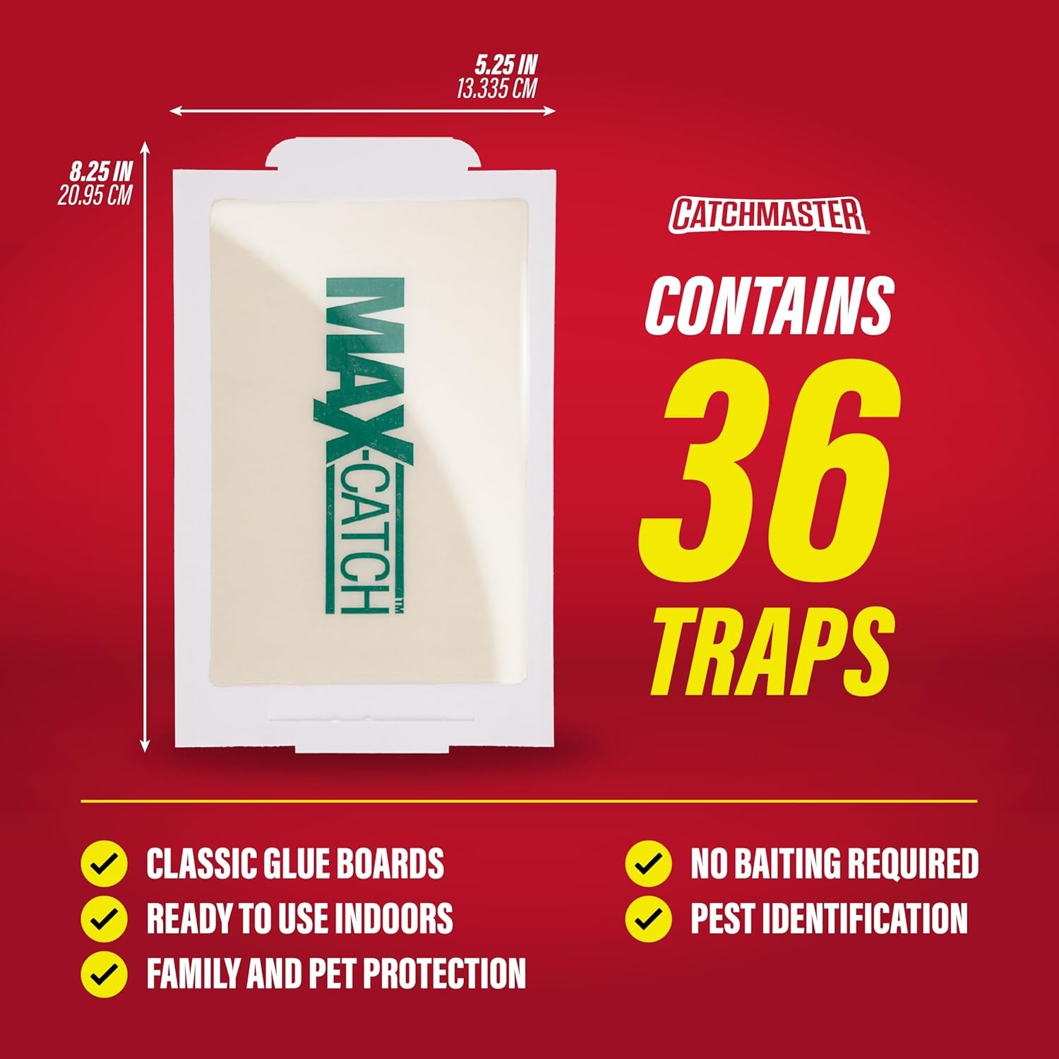 Max-Catch Mouse & Insect Glue Traps 36-Pack – Indoor Sticky Pest Control