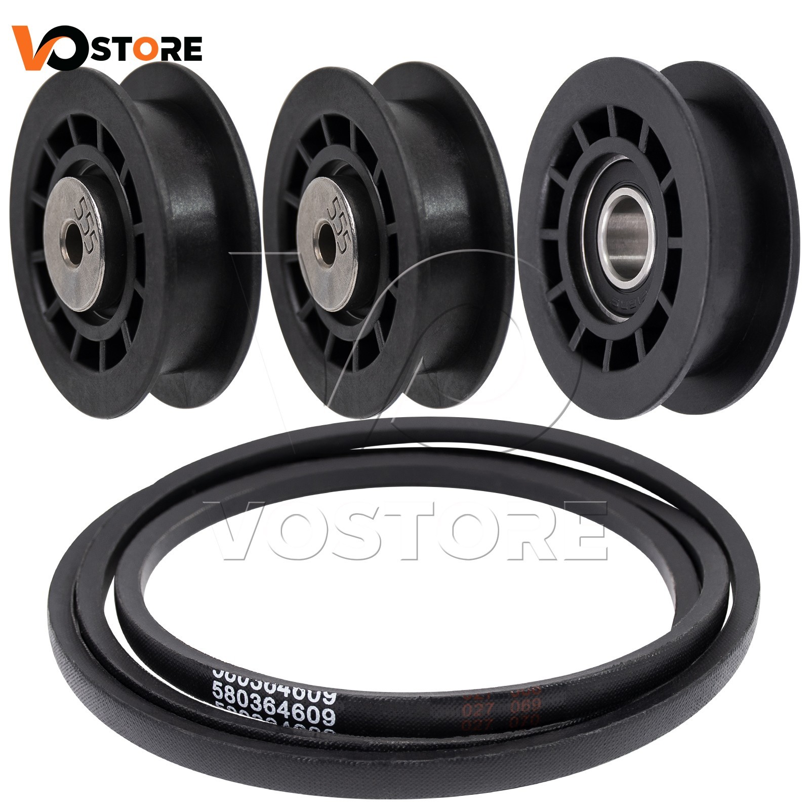 3 x Pulley w/ Belt Kit for Husqvarna 587973001 581904001 5879730 580364609