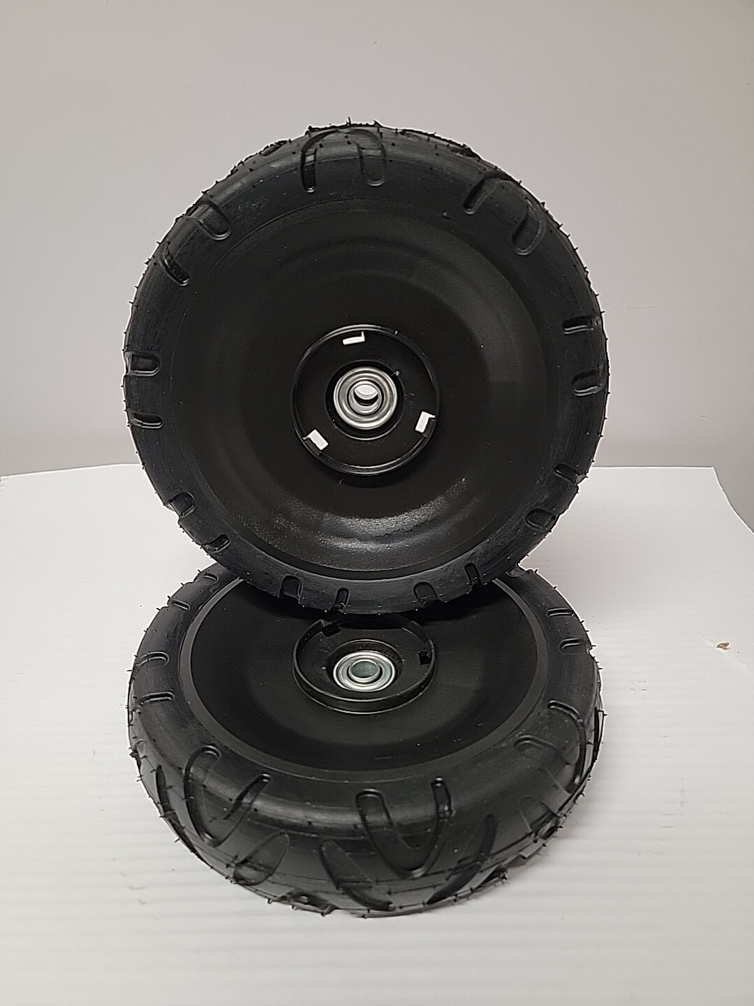 Set (2) 9″ Diameter Multi Purpose Cart Wagon Wheels 1/2″ ID Heavy Duty -D