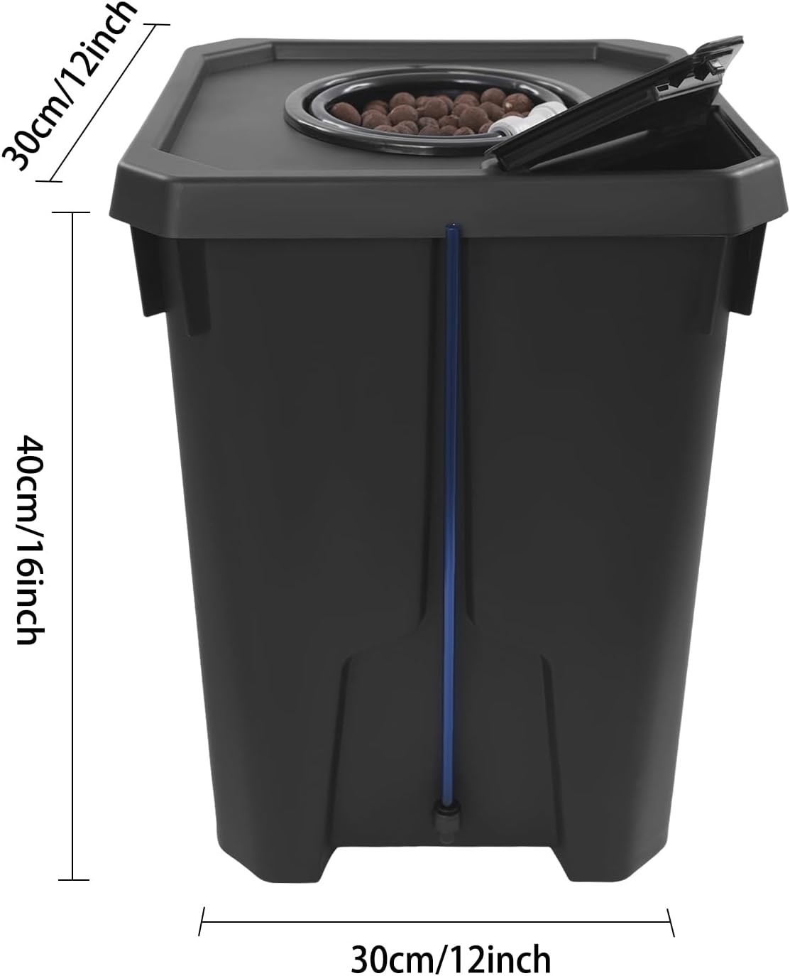 2-Bucket Hydroponics Growing System, 7.13Gal DWC Deep Water Culture with Top Dri