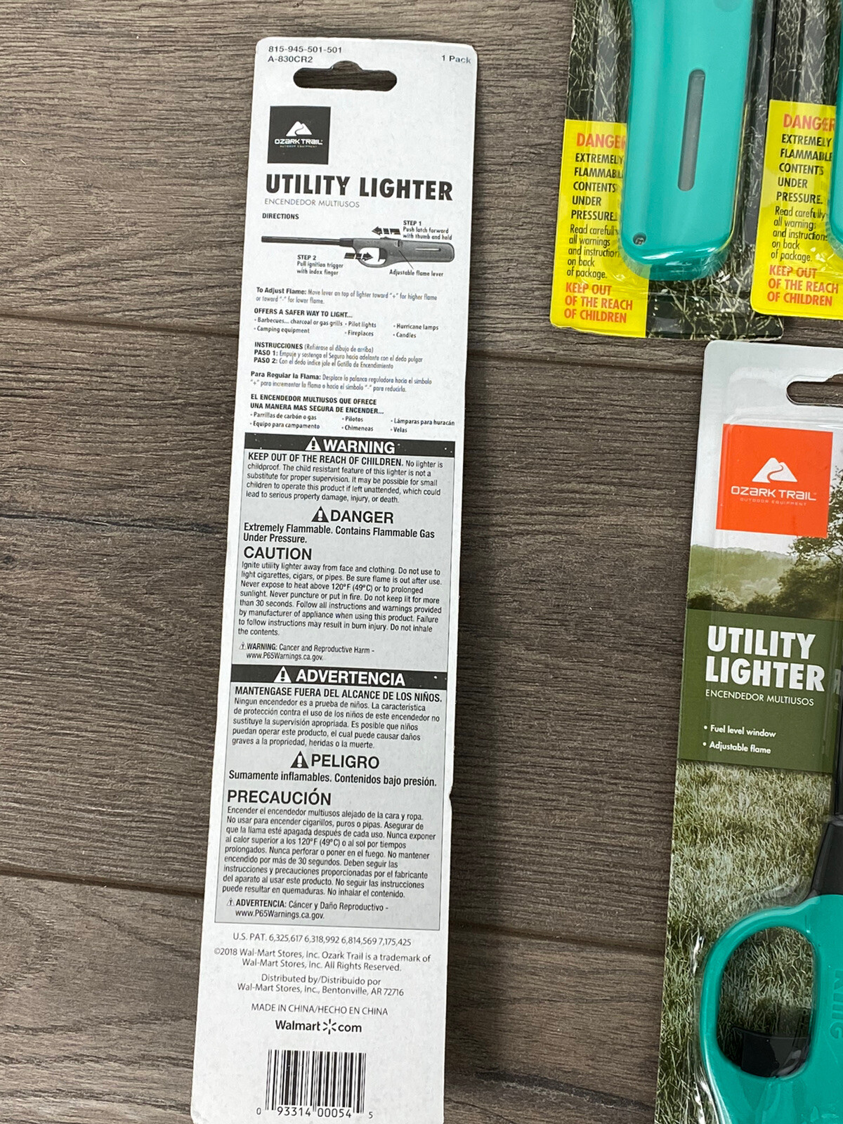 Ozark Trail Utility Lighter, Multi-Purpose, Multicolor, 12 Count.