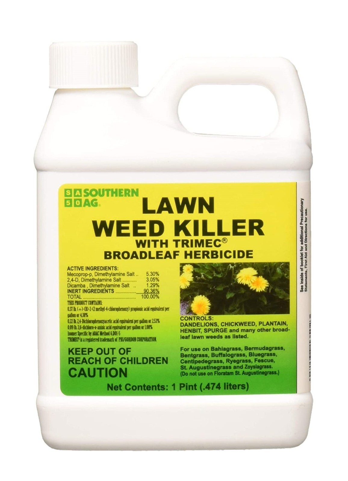 Southern Ag Lawn Weed Grass Killer with Trimec Broadleaf Weed Herbicide – 16 oz