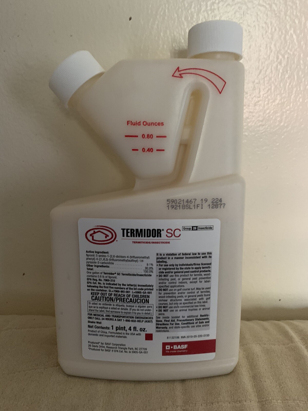 Termidor SC 20 oz. BASF Termiticide Insecticide – NOT FOR SALE TO: NY, CT, IN,SC