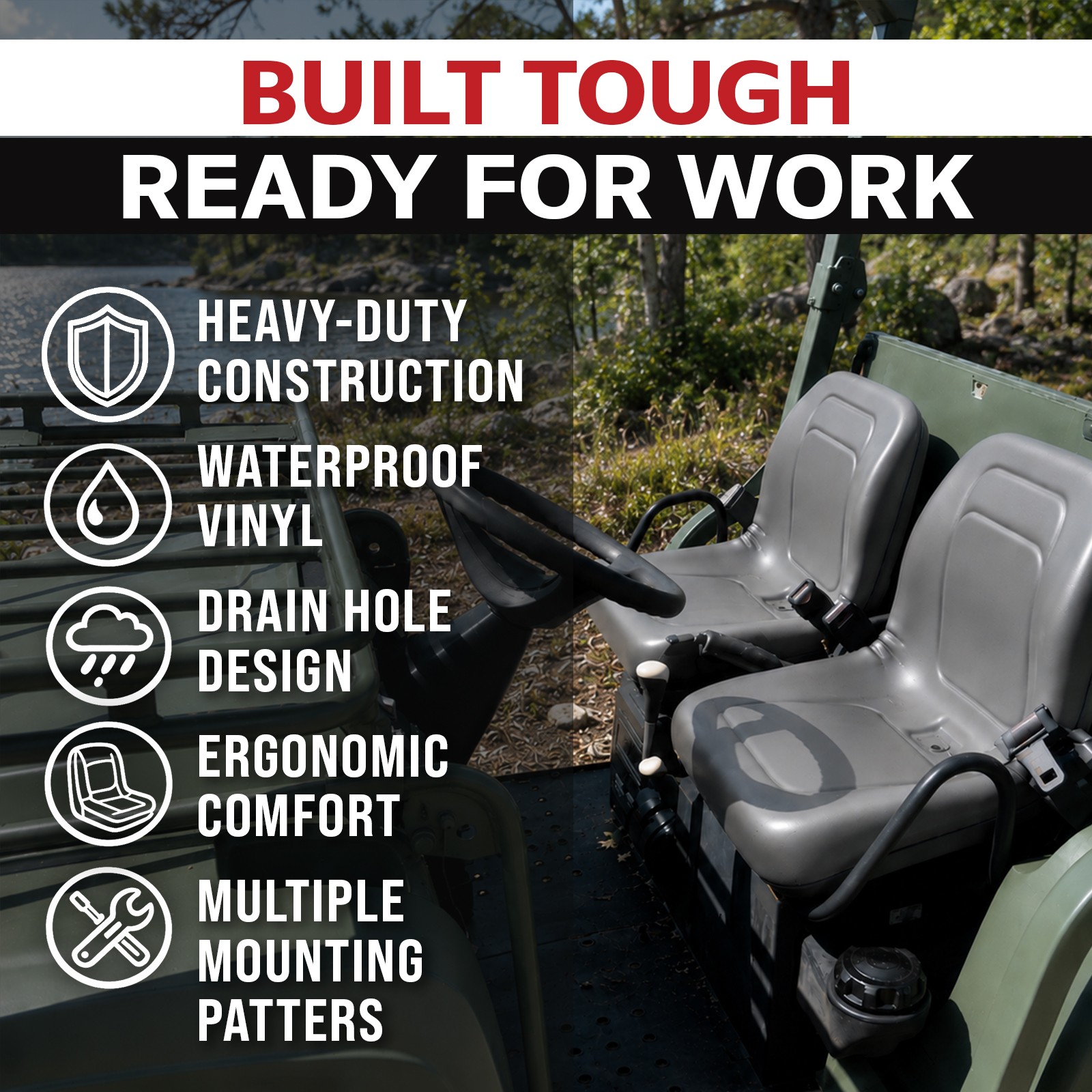 HIGH BACK SEAT for Toro Timecutter SS Mowers 99-7281 106-6672 112-2923 119-8829