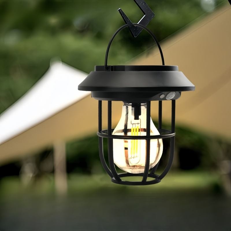 Protable LED Solar Motion Sensor Light Outdoor Garden Solar Lantern Hanging Lamp