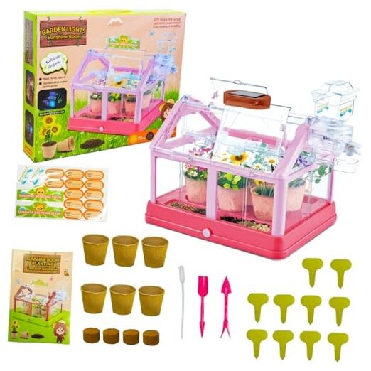 Kids Plant Growing Kit Greenhouse Growing Set Terrarium Kit Kids Science