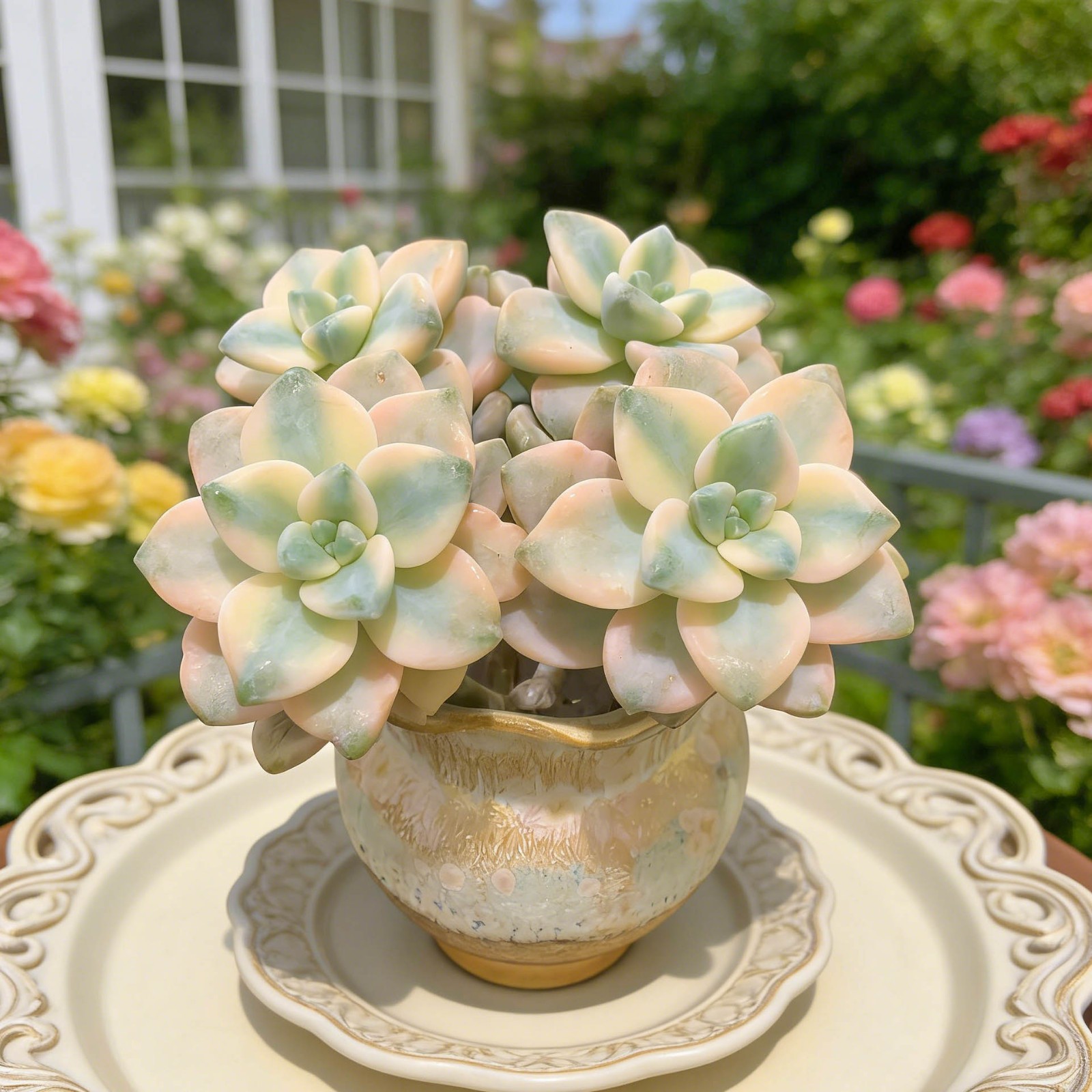 Graptoveria paraguayense bernalense variegatarare Succulents Plants Live, Bare r