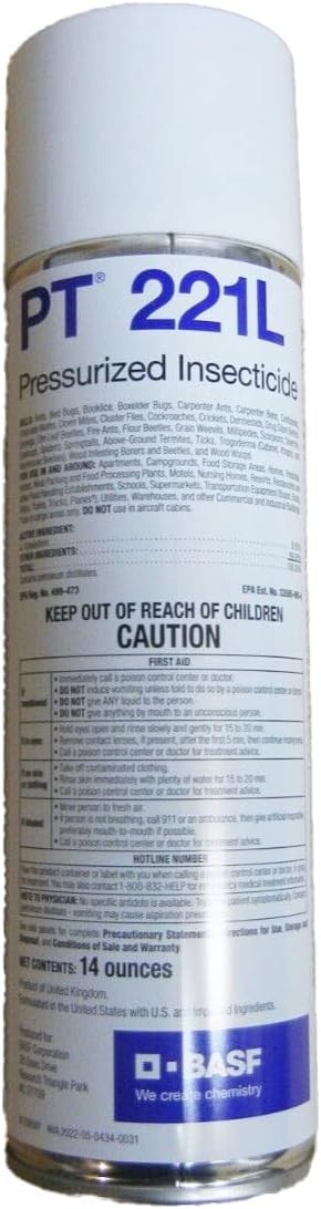 PT 221L Residual Aerosol – 14 oz. can Roaches Bed Bugs Ants Spiders Silverfish