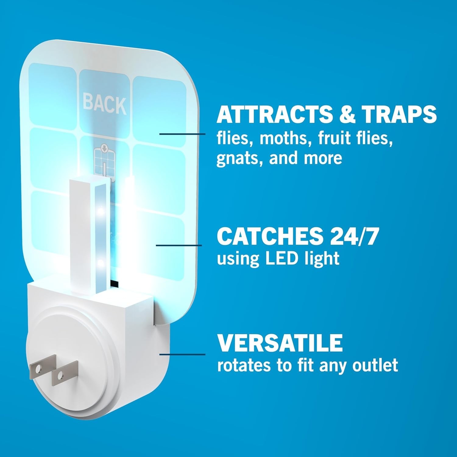 Plug-In Gnat and Fruit Fly Trap SH502 – Child and Pet Safe Indoor Insect Control
