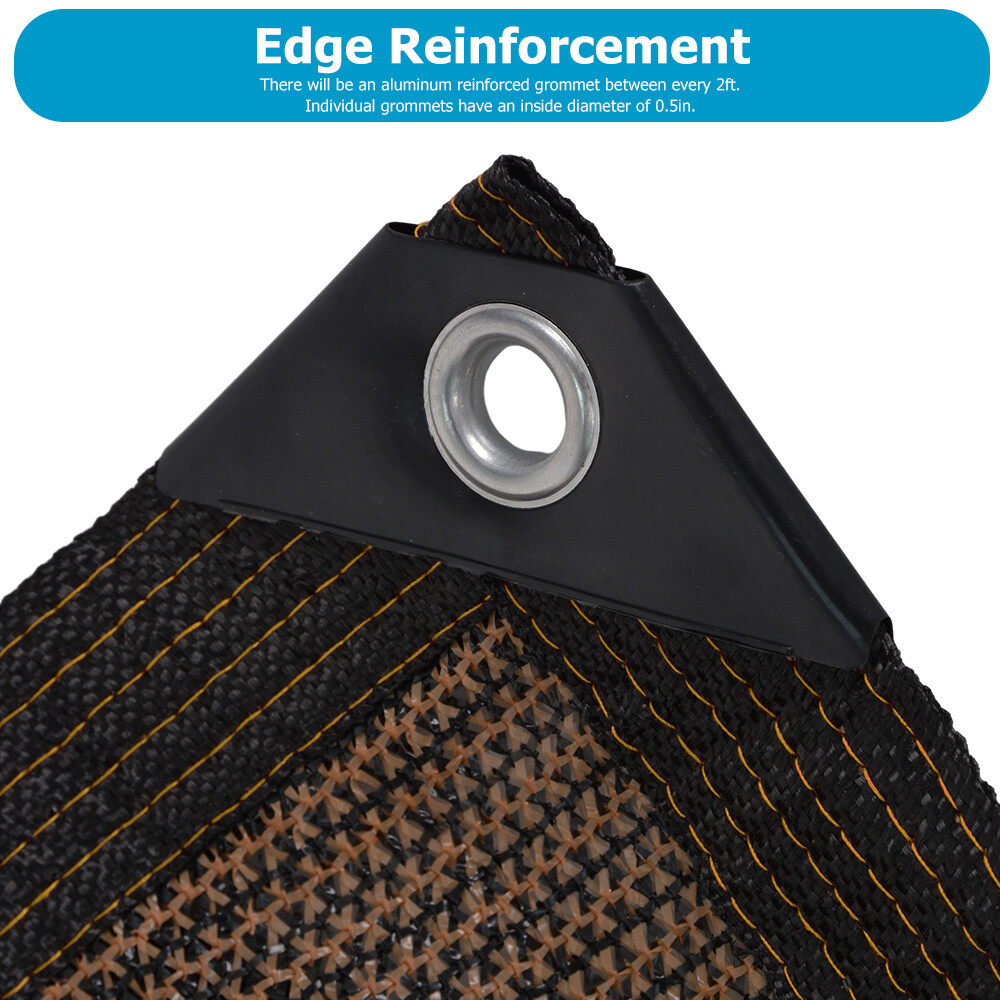 90% Sun Shade Cloth with Grommets Pergola Canopy Cover Patio Mesh Tarp Screens