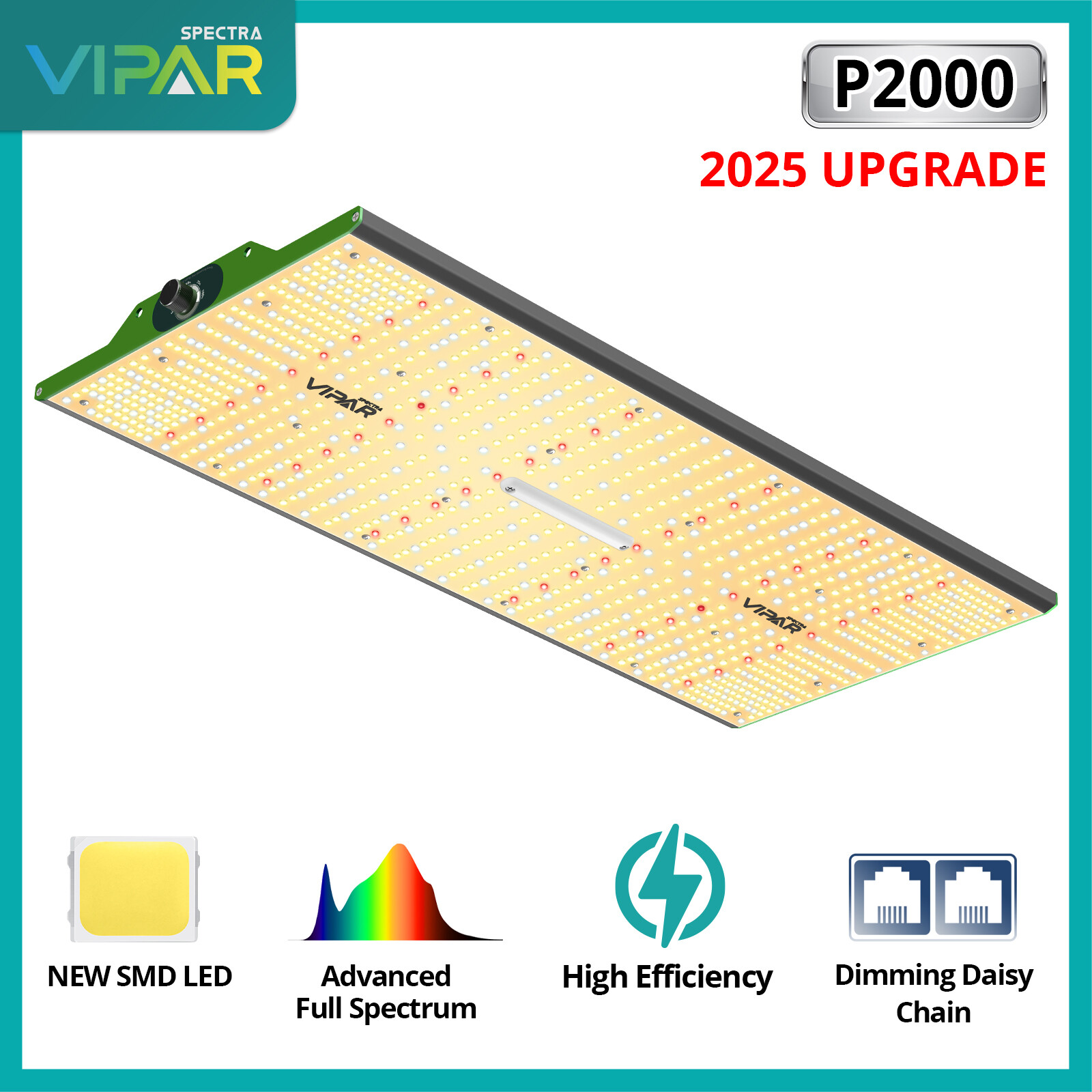 VIPARSPECTRA P1000 P2000 P2500 Full Spectrum LED Grow Light BLOOM IR Replace HPS