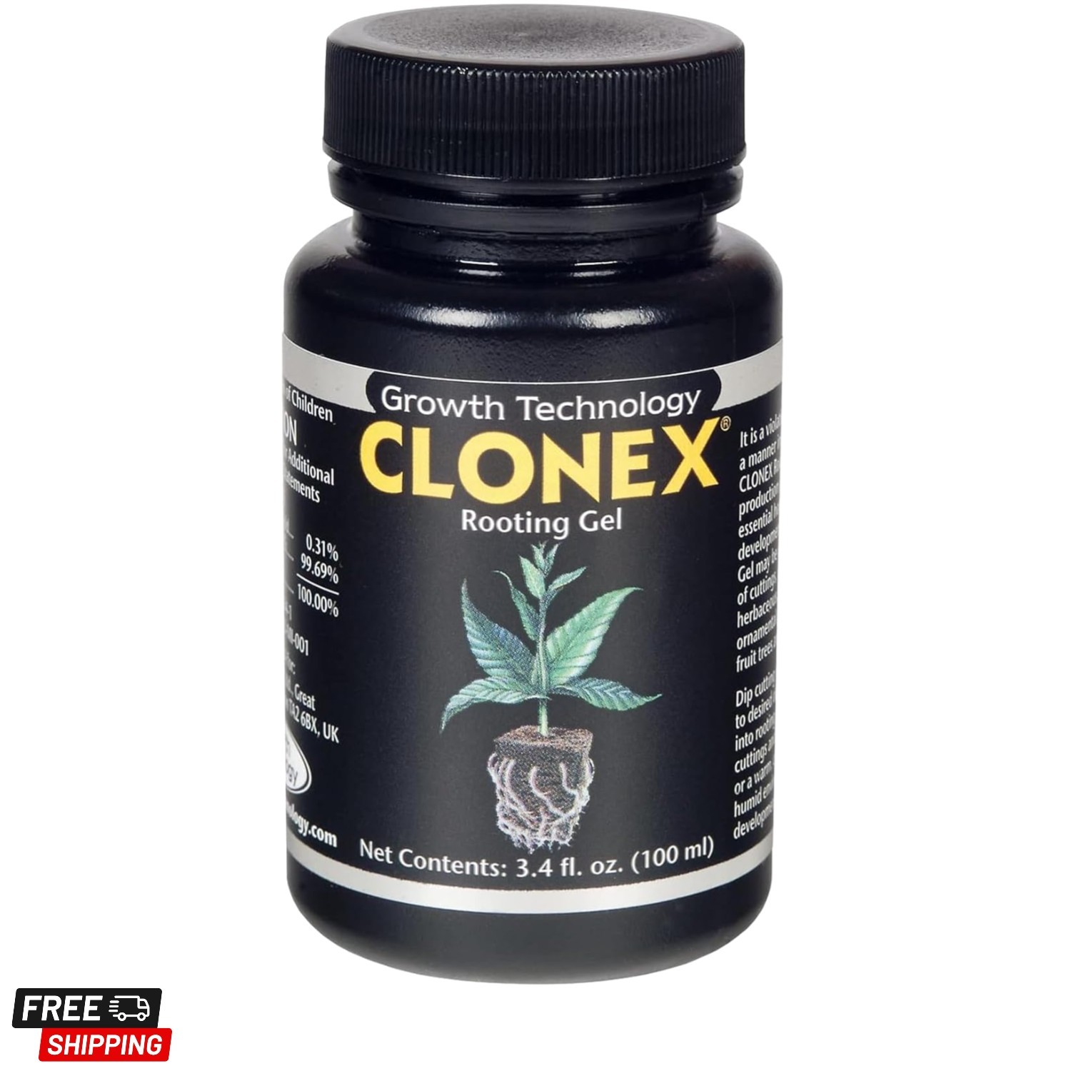 Clonex Rooting Gel – High-Performance Rooting Compound for Plant Cuttings, Conta