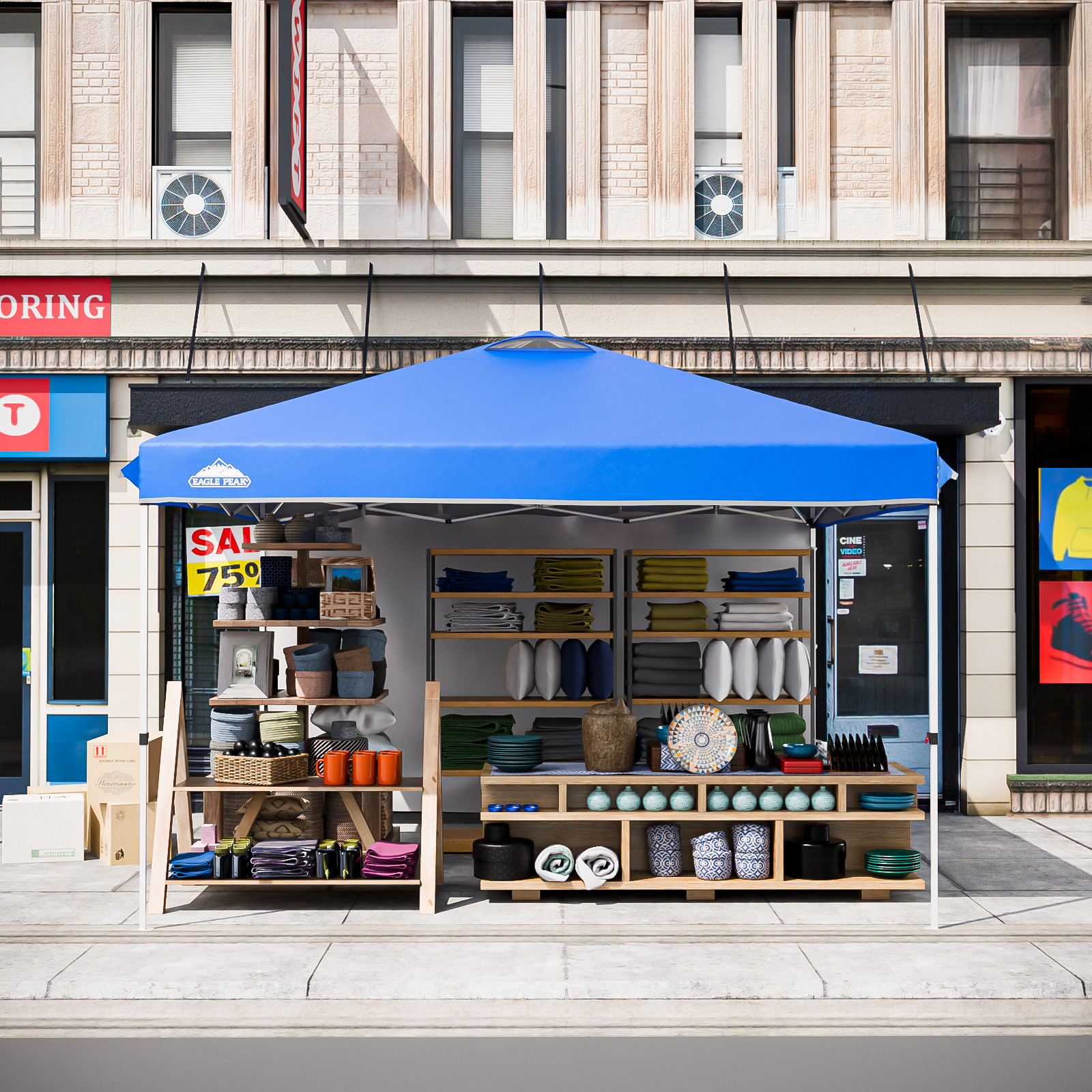 EAGLE PEAK 12×12 Pop Up Canopy Tent with 1 Sidewall