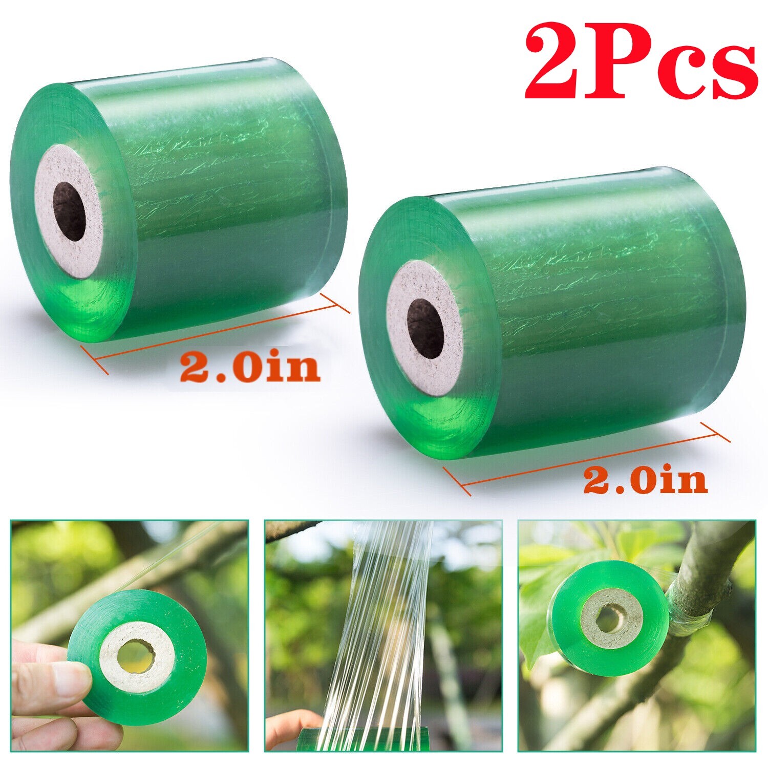 110M Grafting Garden Tree Seedling Self-adhesive Stretchable Pruning Tape 2pcs