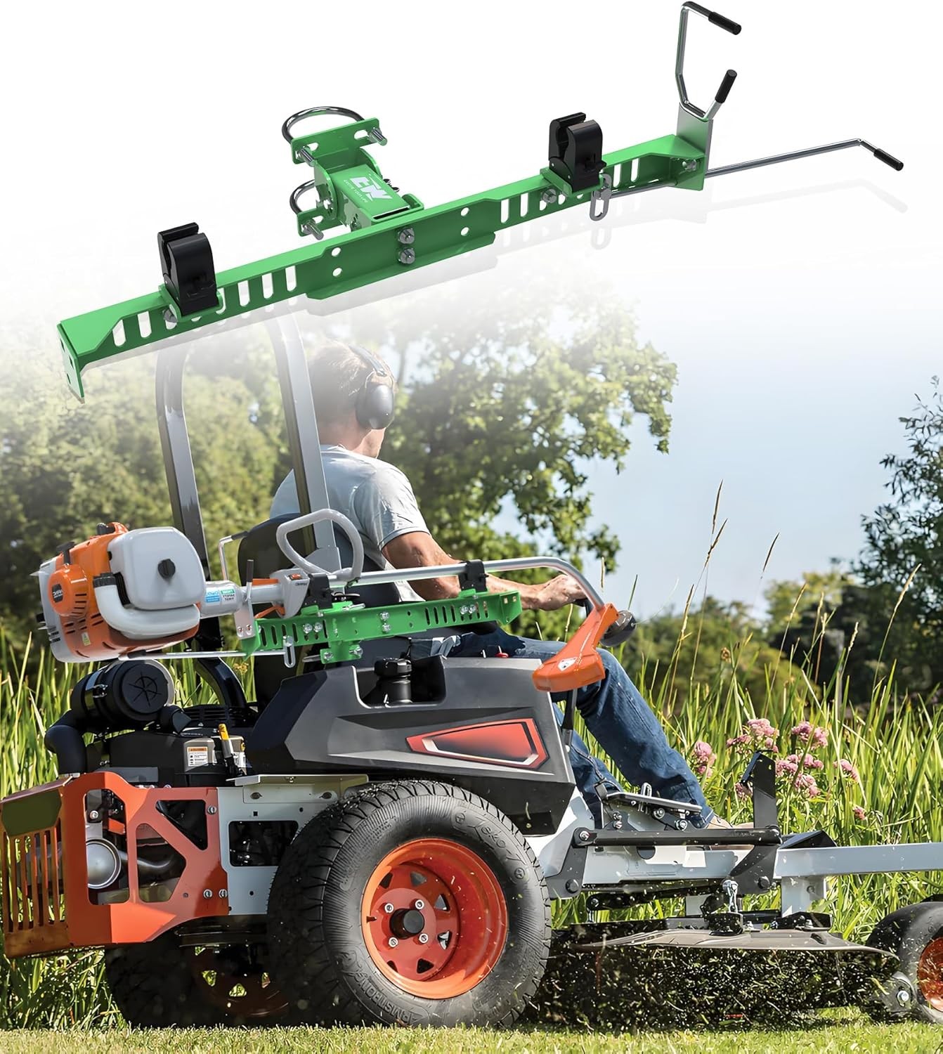 ELITEWILL Zero Turn lawn Mower Trimmer Holder for Quick Clamp Locking System