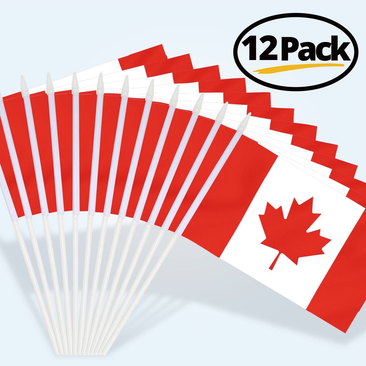 Anley Canada Mini Flag 12 Pack Hand Held Small Miniature Canadian Flags on Stick