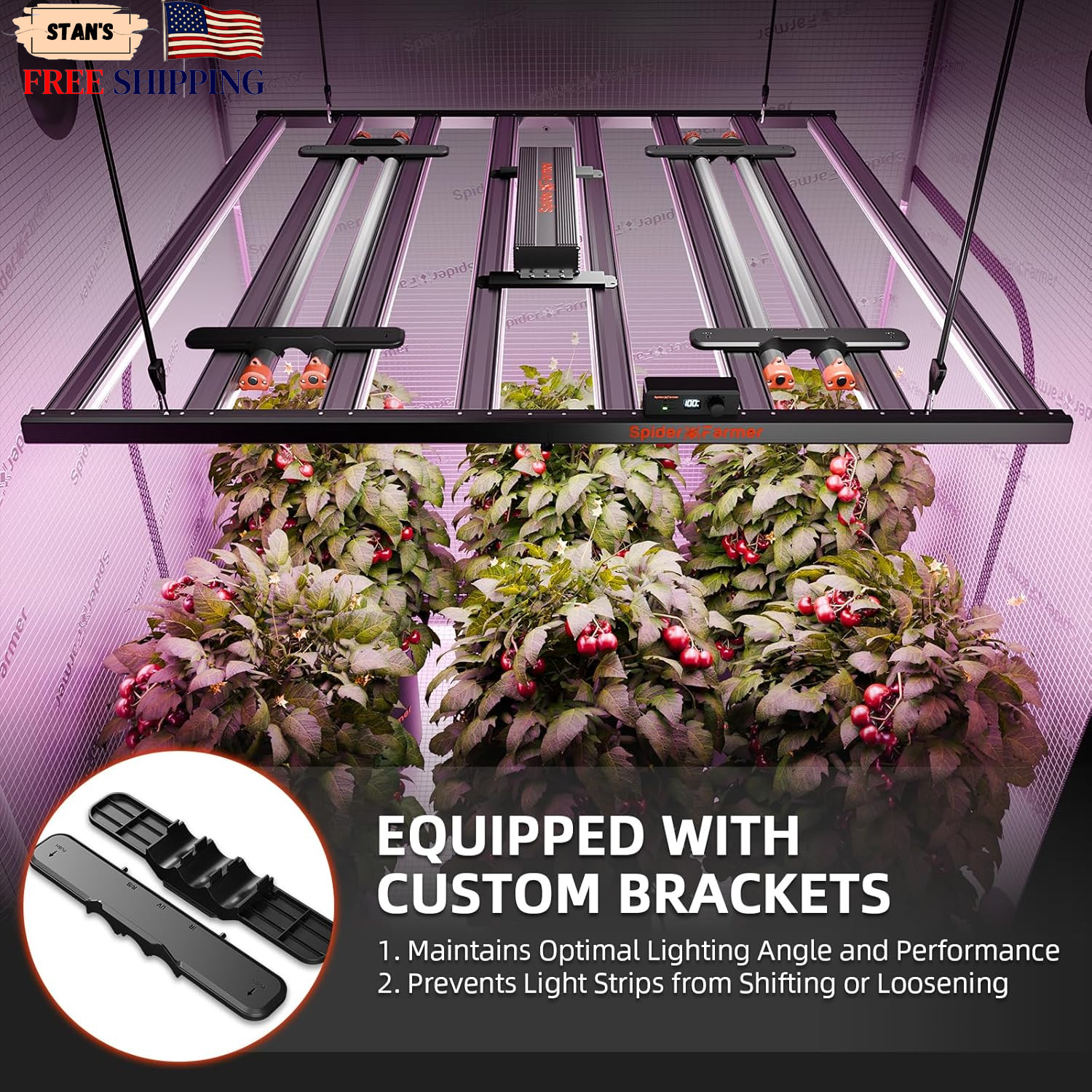 SUPP-UV60 & IR30 LED Grow Light Bars Set 35.4″ (4-Bar) 365-370nm UV & 730-745…