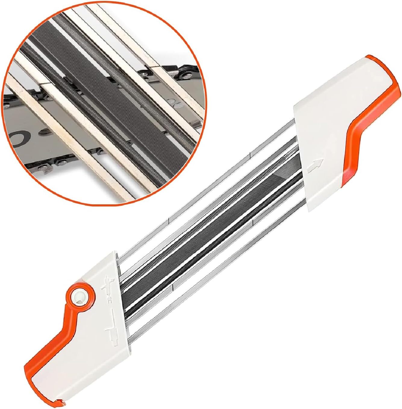 2 IN 1 Easy Chainsaw File Chain Sharpener Kits 7/32 5.5mm For Stihl 3/8″P 404″