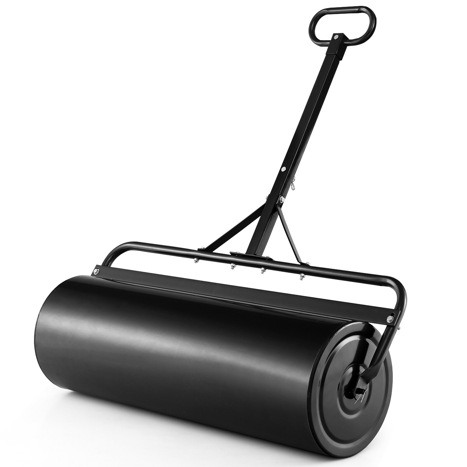 30 Gallon Lawn Roller Metal Sod Drum Roller Tow Behind a Tractor for Garden Farm