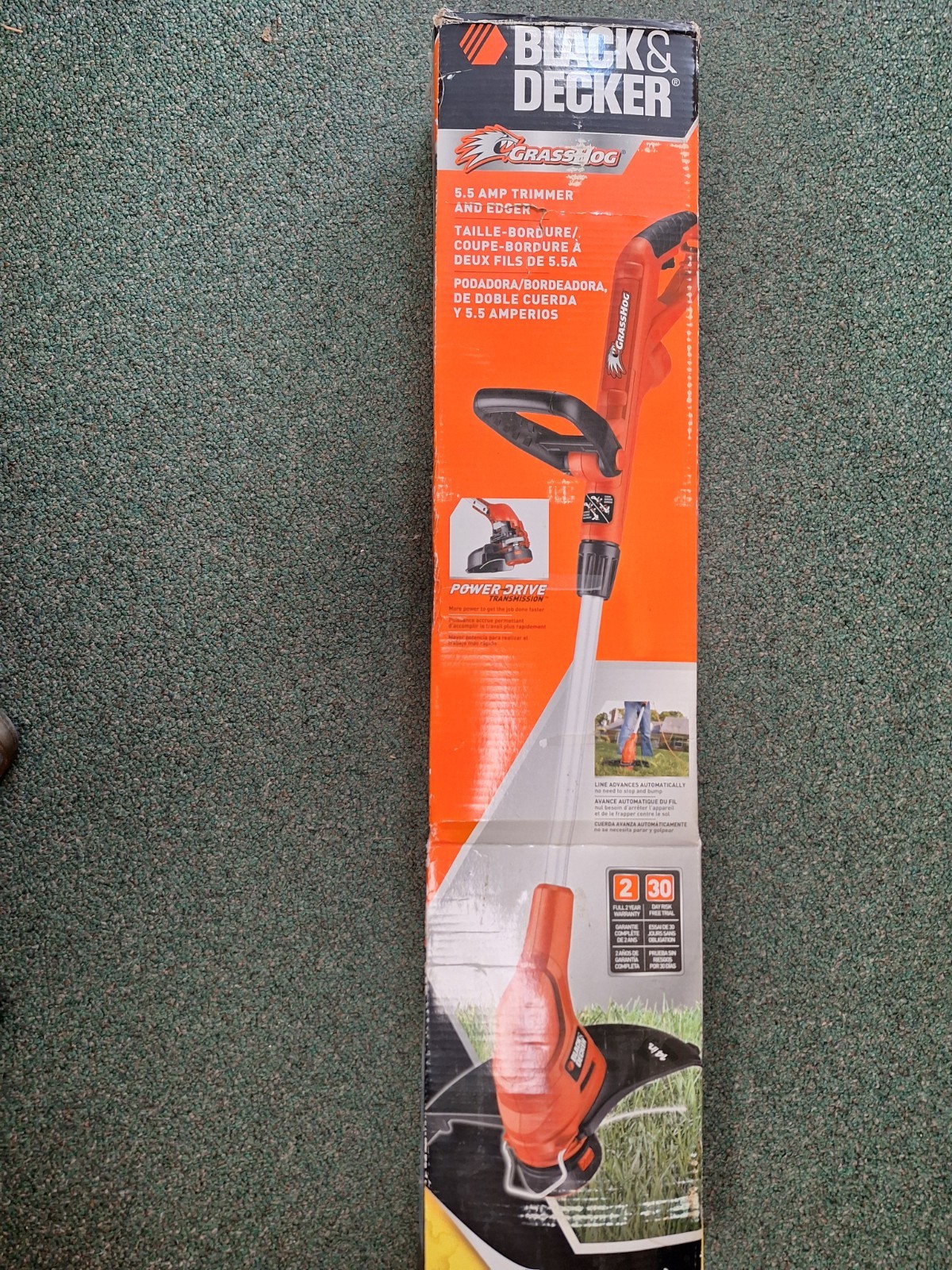 BLACK+DECKER Electric String Trimmer / Edger 13-Inch 5.5-Amp GH610 New