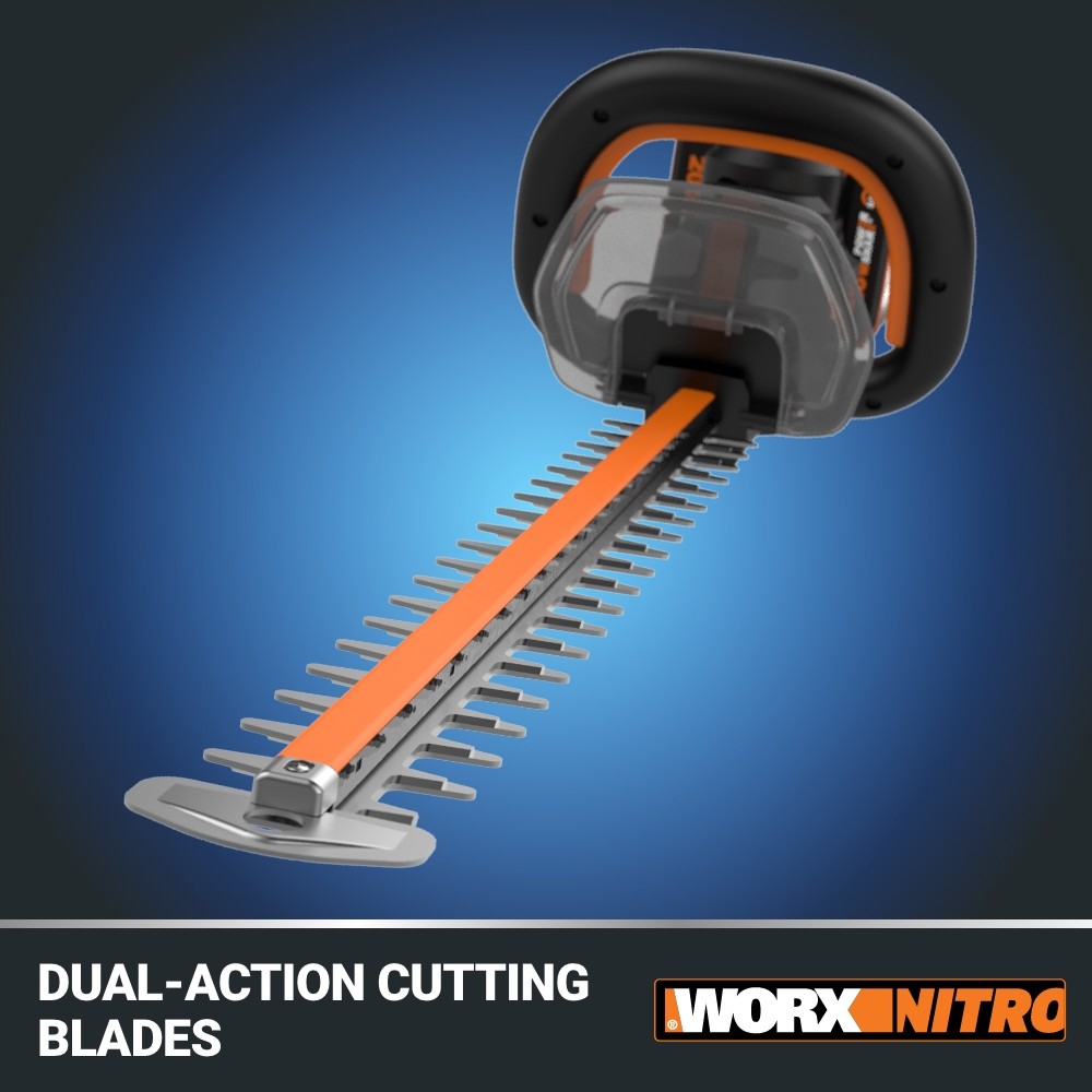 Worx Nitro WP296 40V 25” Cordless Hedge Trimmer with 24” Cutting Capacity-OB