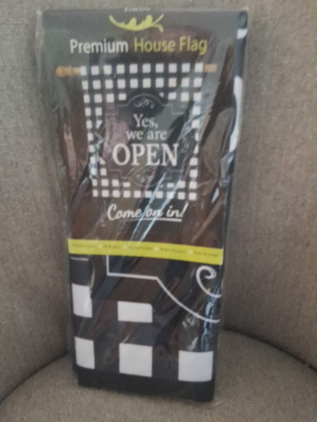 Yes We Are Open Premium House Flag Two Sided Outdoor