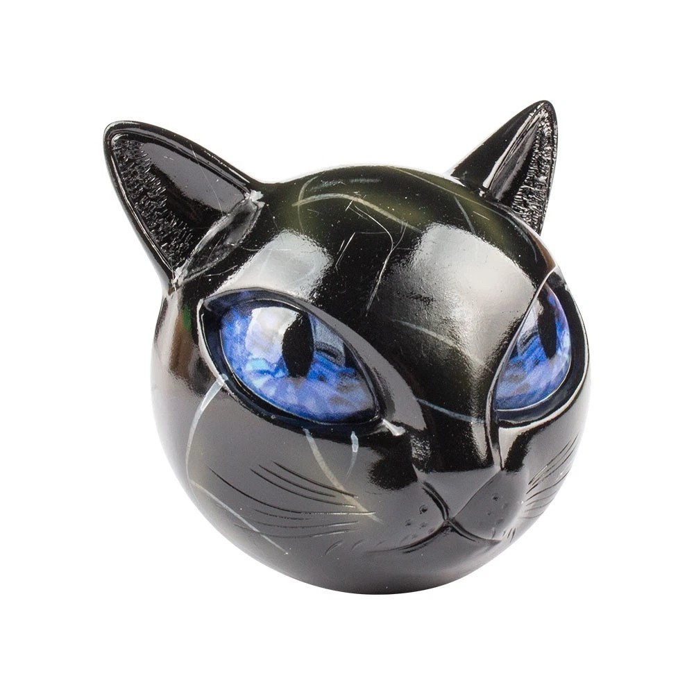 2 Pack Black Cat Sculpture Resin Cat Figurine Home Office Decor
