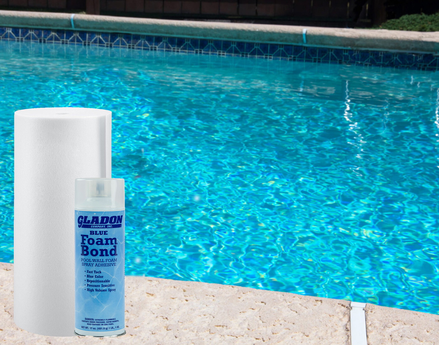 Above Ground Wall Foam W/ Spray For Round & Oval Swimming Pools – (Choose Size)