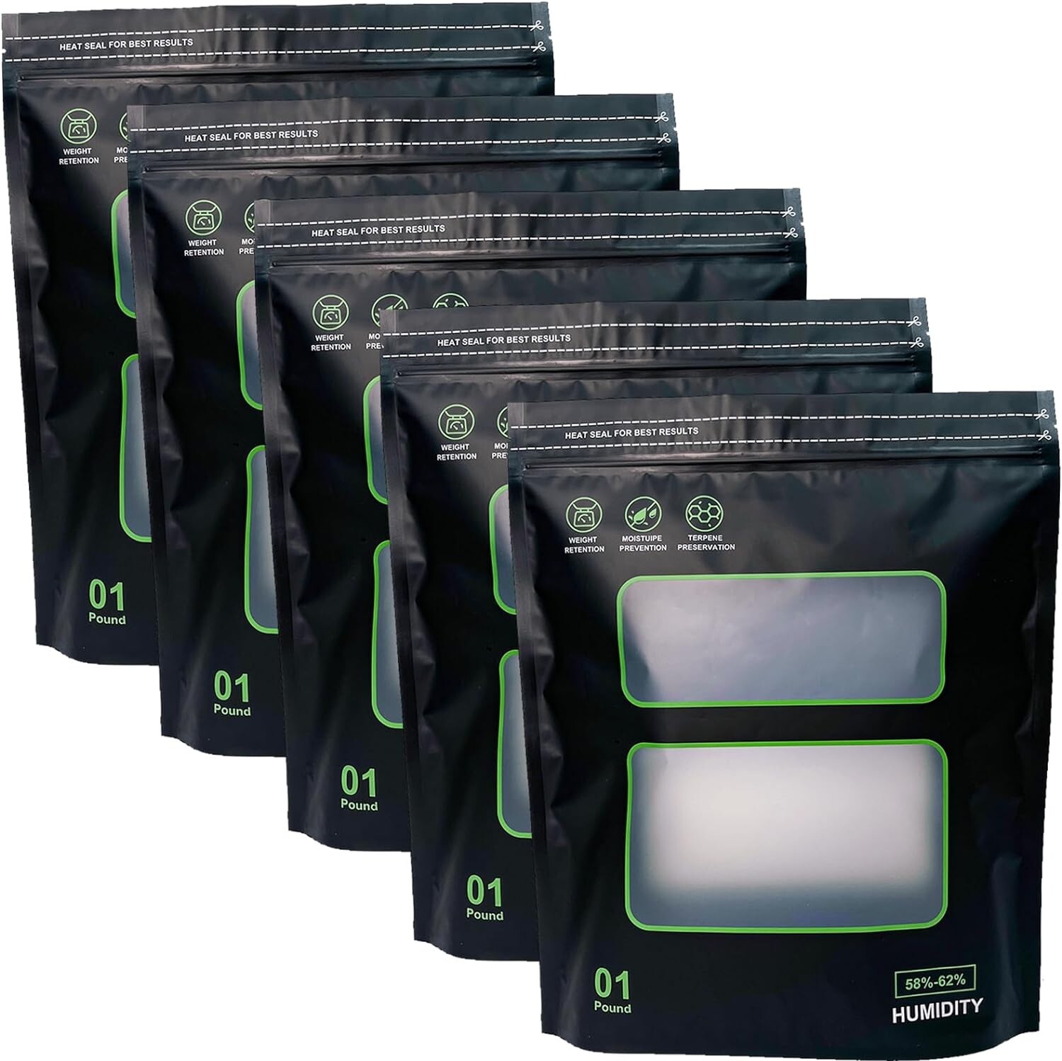 Grove Bags TerpLoc – with Window / 1/2 LB (5 Pack)