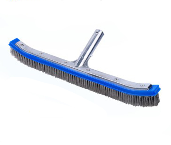 18″ Curved Pool Spa wall Brush With Stainless Steel Bristles Aluminum Back