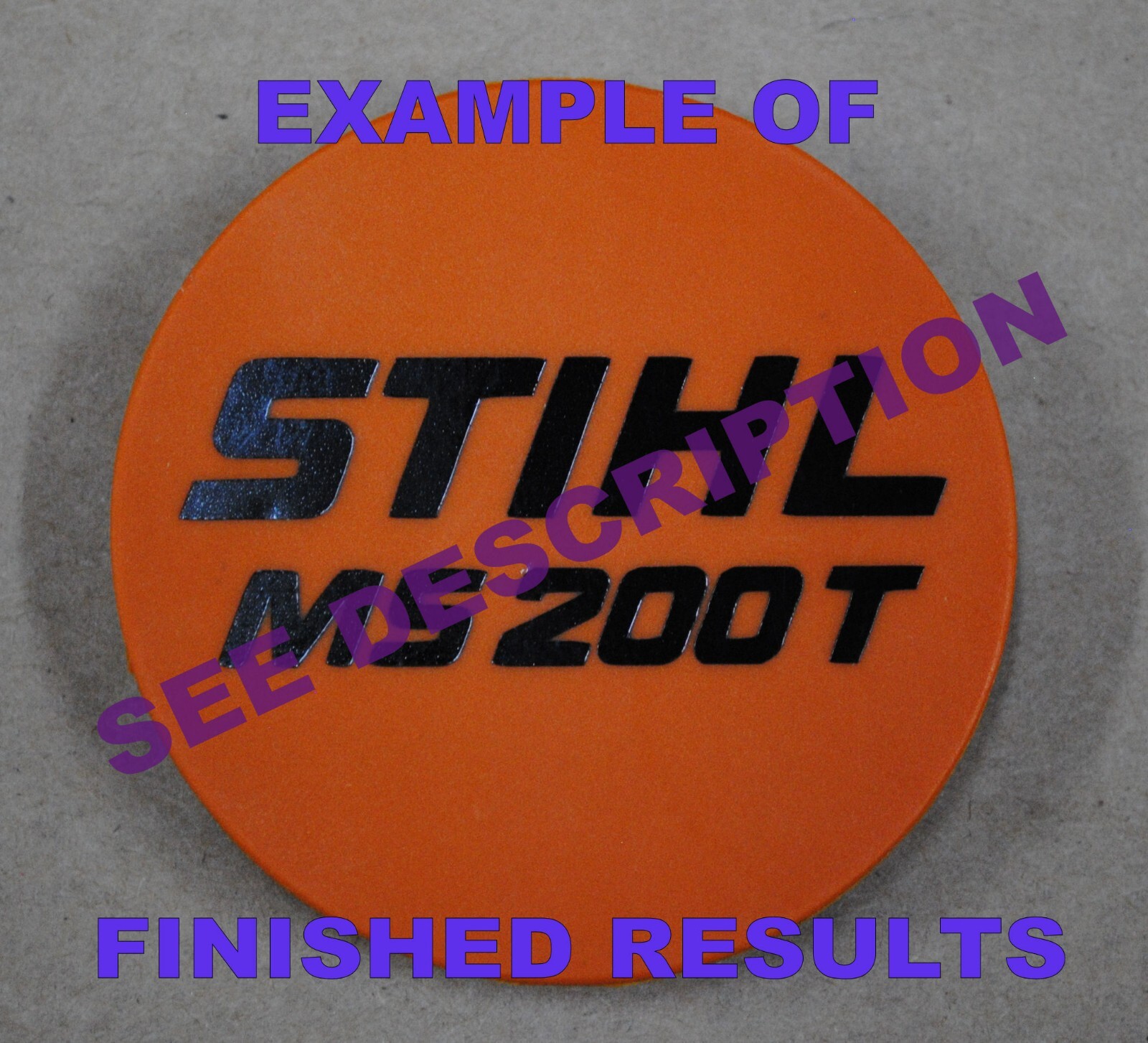 Vinyl Decal Lettering for Stihl Chainsaw MS 200T Recoil Badge **DECAL ONLY**