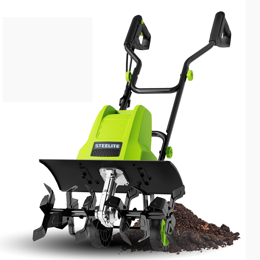 13.5-A Corded Electric Tiller and Cultivator 14/16/18-Inch with 9″ Tilling Depth