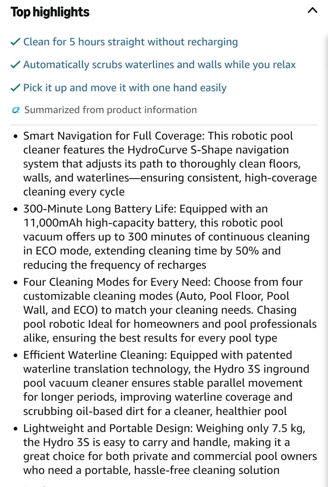 NIB Poolmate Chasing Hydro 3S Robotic Pool Cleaner 300 Mins $650 IngroundAbove