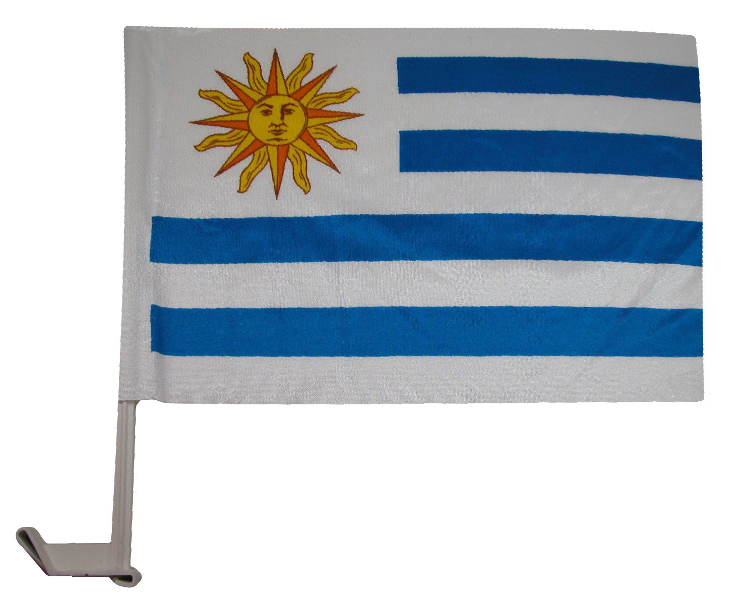 (2 Pack) Uruguay Country Car Window Vehicle 12×18 12″x18″ Flag