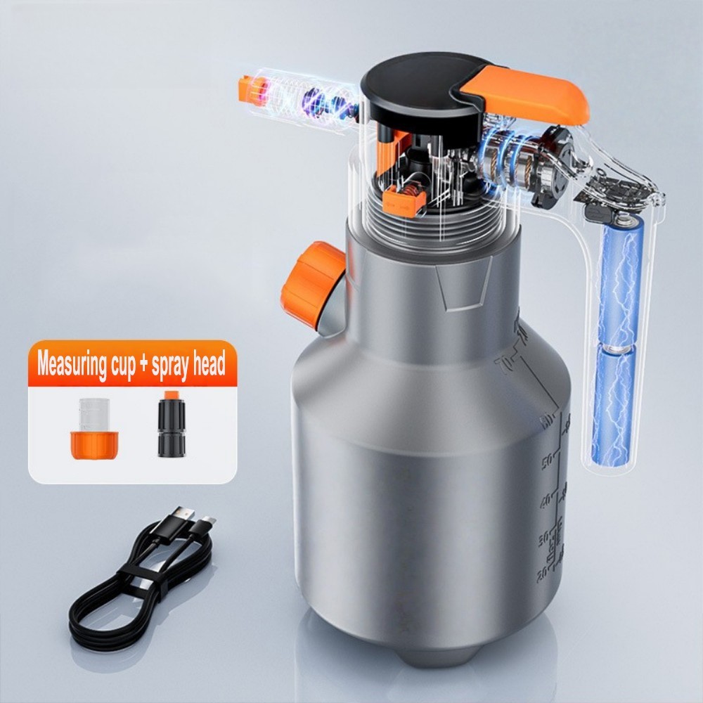 Electric Foam Sprayers 2L Pressurized Rechargeable Home Garden Car Wash Cleaning