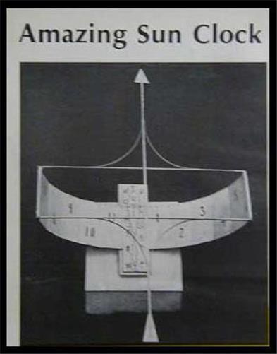 Sundial Solar Clock 1972 HowTo Design PLANS Large 6’ x 8’ can be built smaller